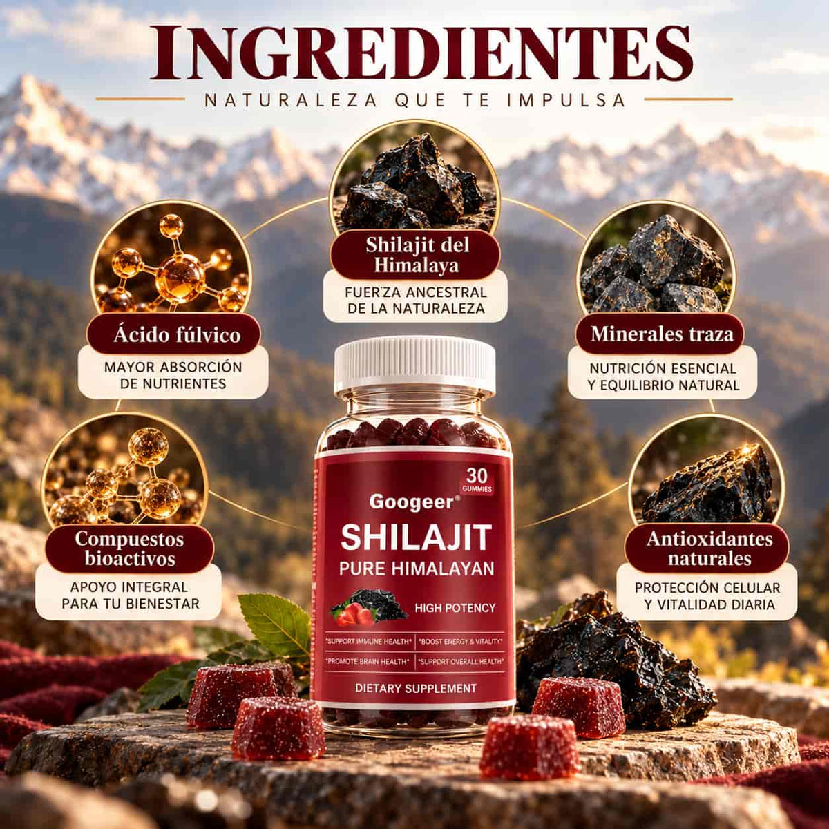 Rowley Shilajit Gummies | +POTENCIA en solo semanas