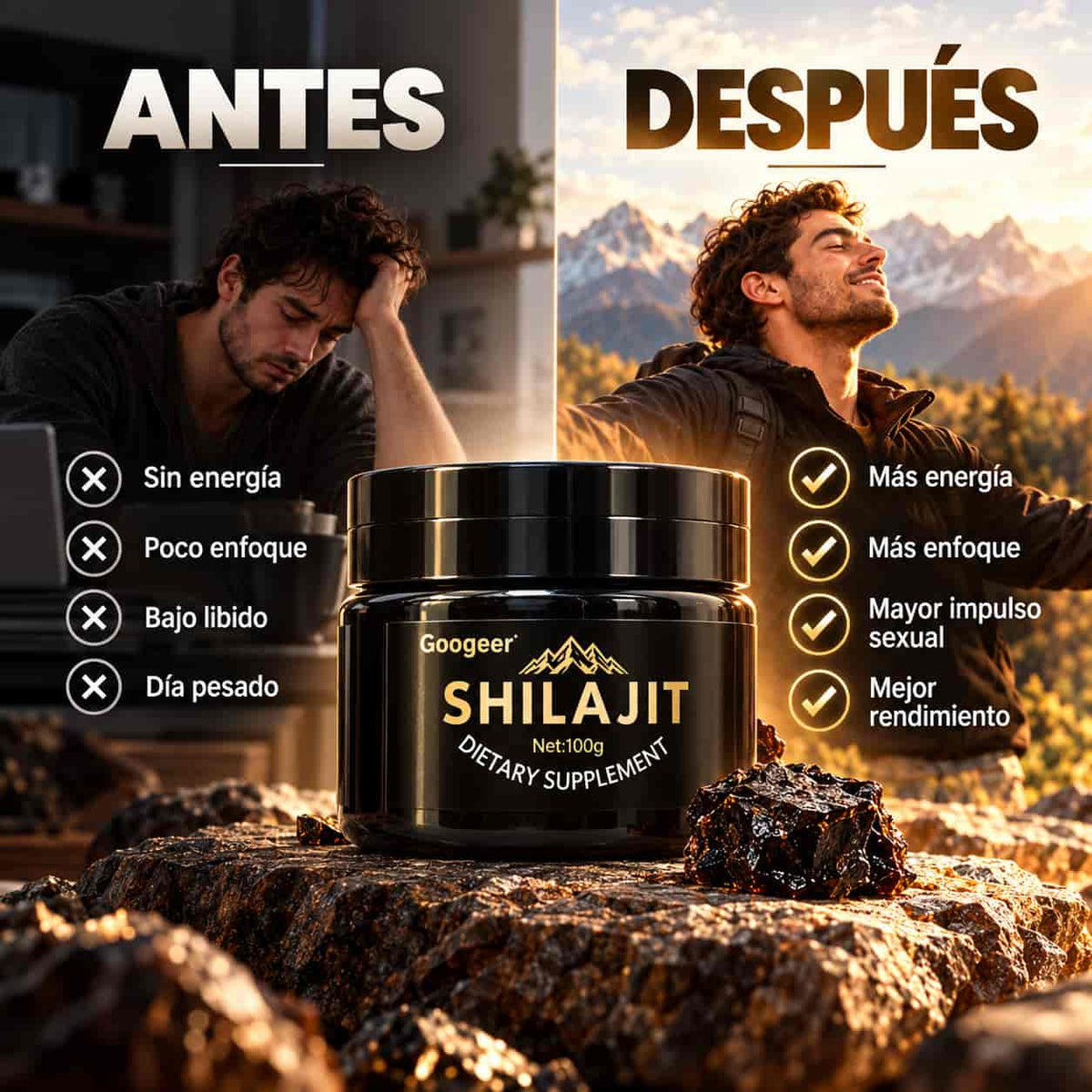 Rowley Shilajit Resina 100g | +POTENCIA en solo semanas
