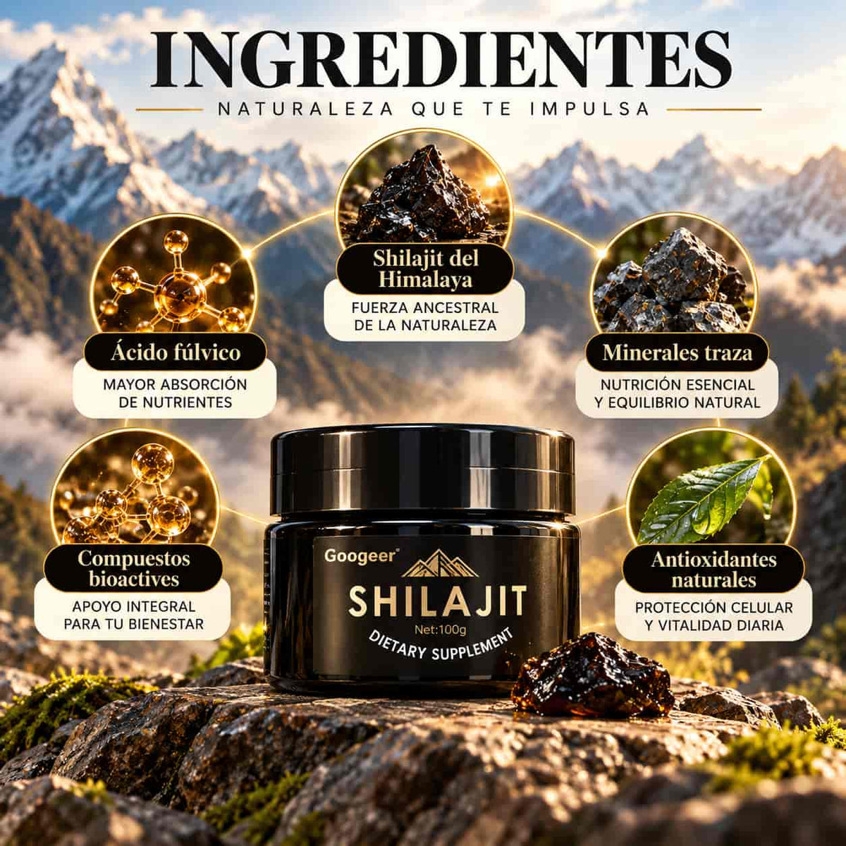 Rowley Shilajit Resina 100g | +POTENCIA en solo semanas